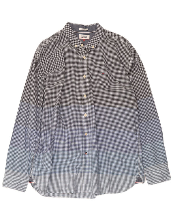 Camicia da uomo Regular Fit Tommy Hilfiger 2XL in cotone a quadretti multicolore