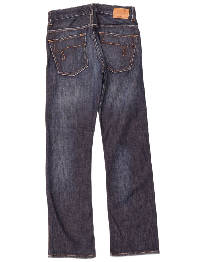 Calvin Klein Womens Bootcut Jeans W30 L32 Navy Blue Cotton