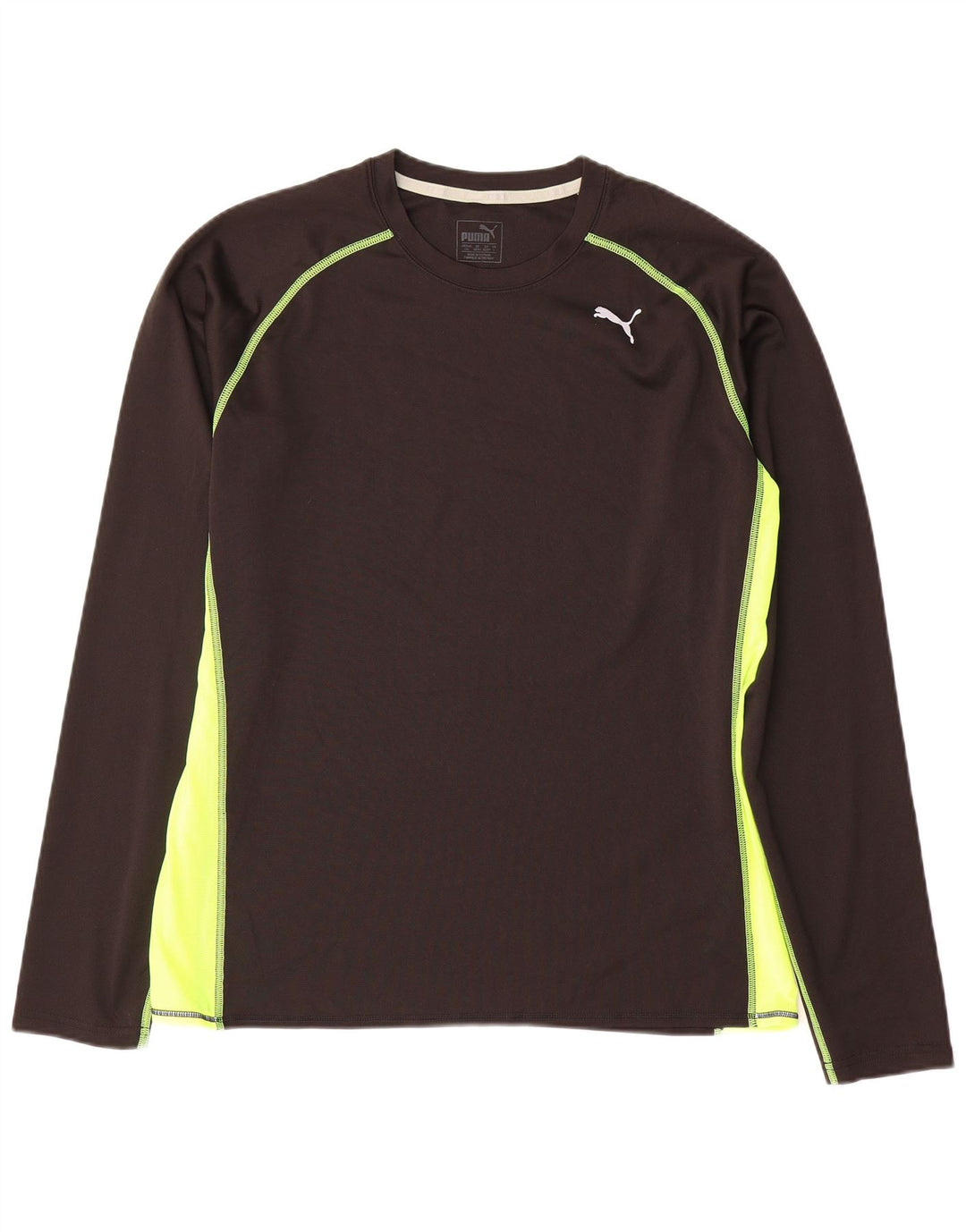 Puma Mens Top Long Sleeve Large Black Colourblock
