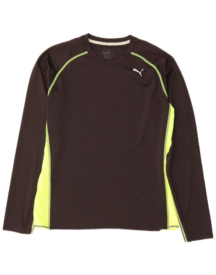 Puma Mens Top Long Sleeve Large Black Colourblock