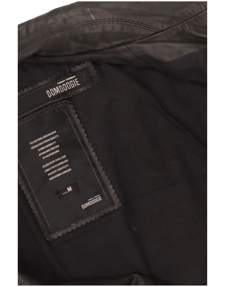 Bomboogie Damen Leder Bikerjacke UK 14 Medium Schwarz