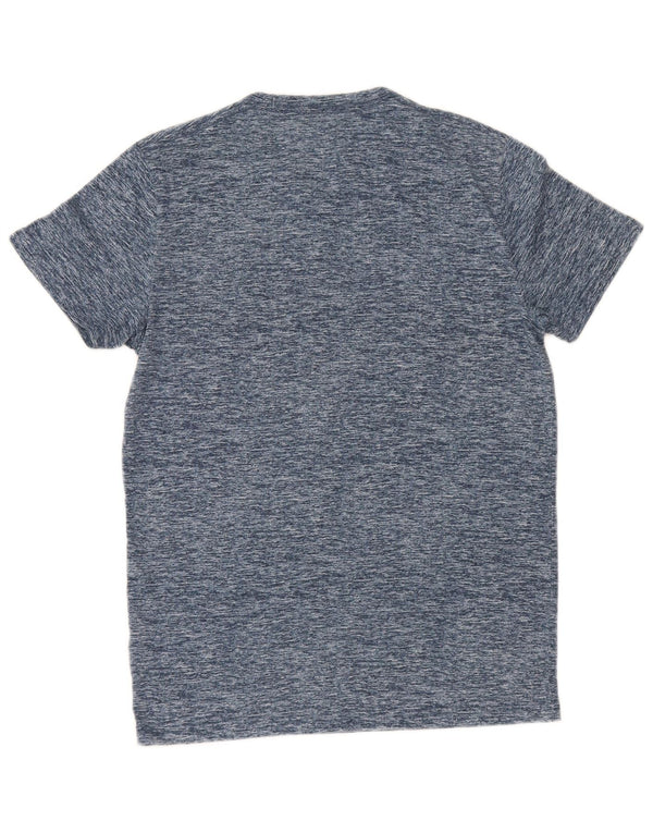 Hollister Mens Graphic T-Shirt Top Small Navy Blue Flecked Cotton