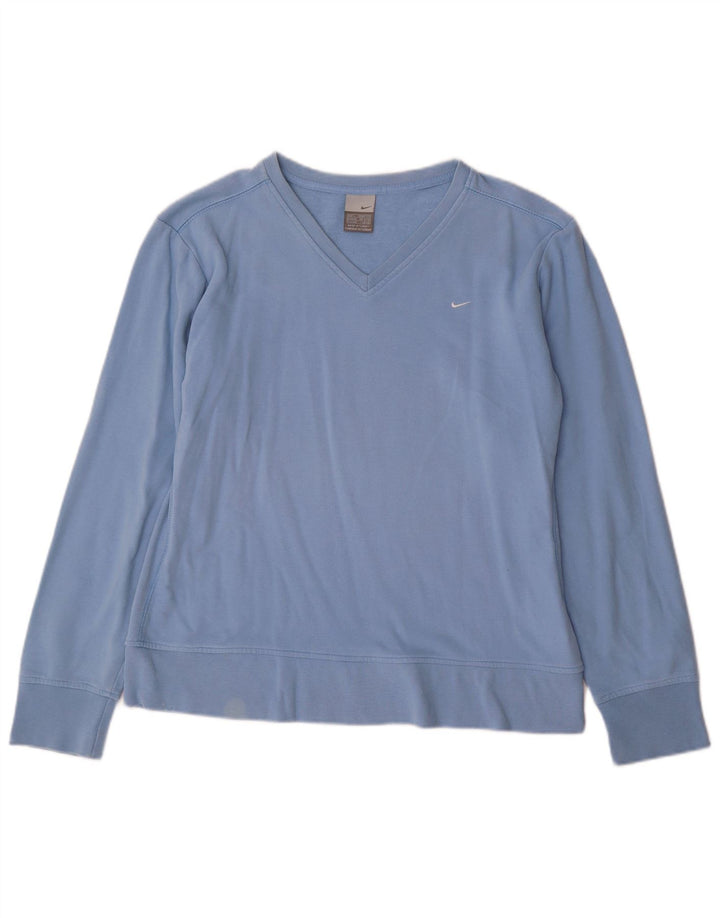 Nike Womens Sweatshirt Jumper UK 14/16 Large Blue