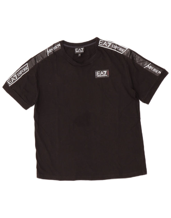 Emporio Armani Jungen T-Shirt mit Grafik, 11–12 Jahre, Schwarz