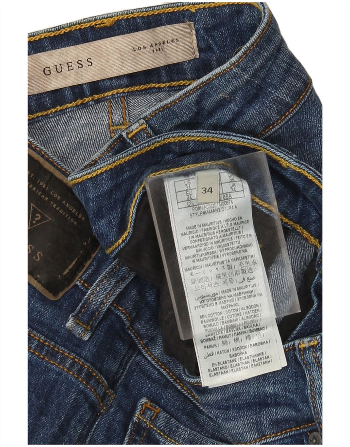 Jeans dritti da uomo Guess W34 L32 in cotone blu