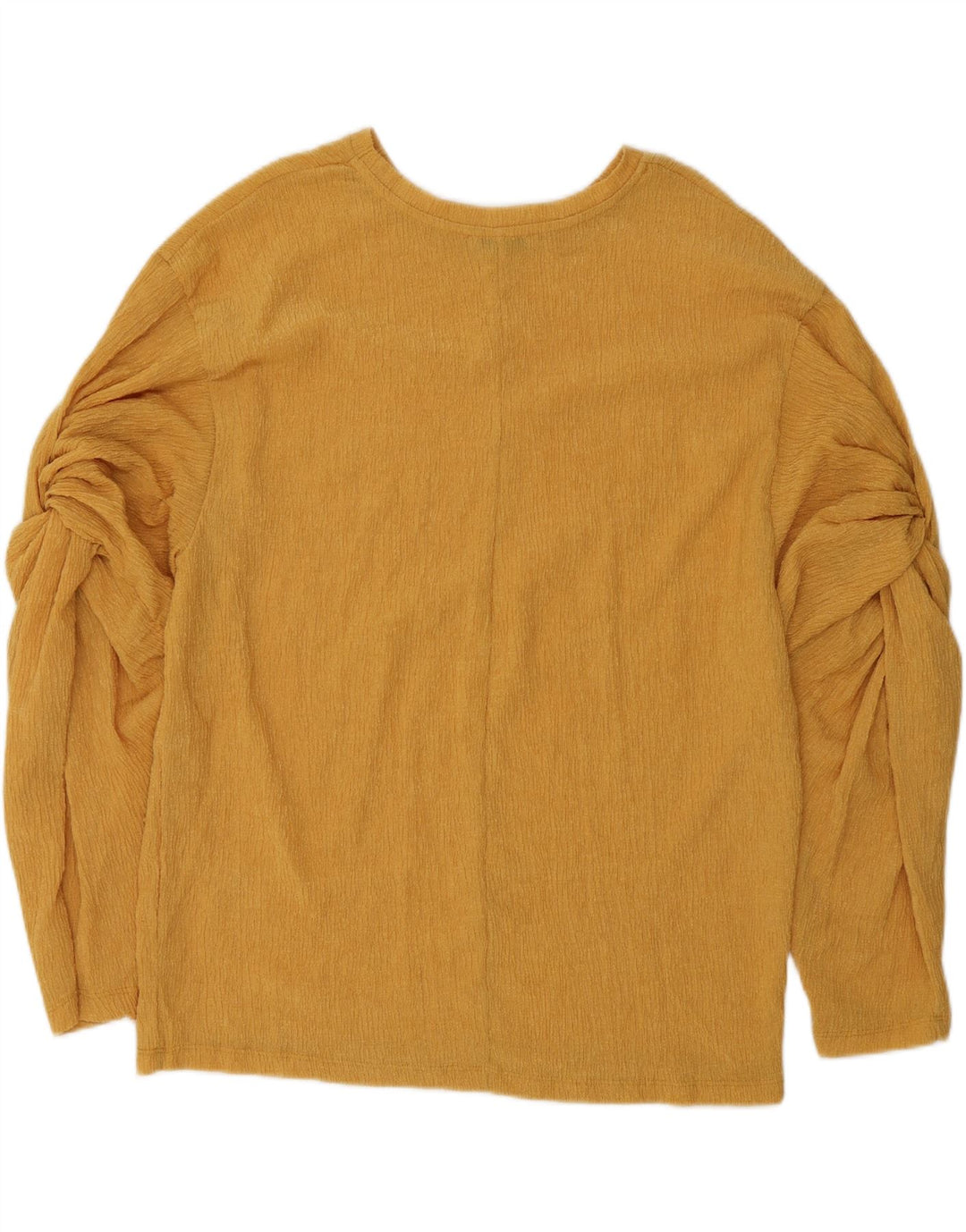 ZARA Womens Long Sleeve Blouse Top UK 14 Medium Yellow