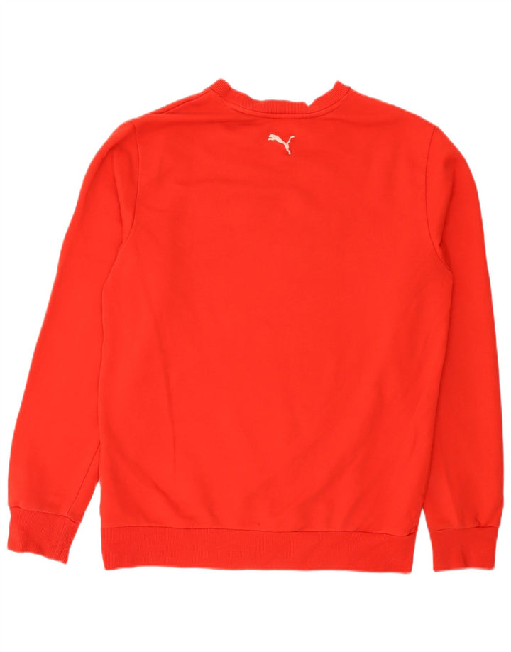 Puma Mens Graphic Sweatshirt Jumper Medium Red Cotton