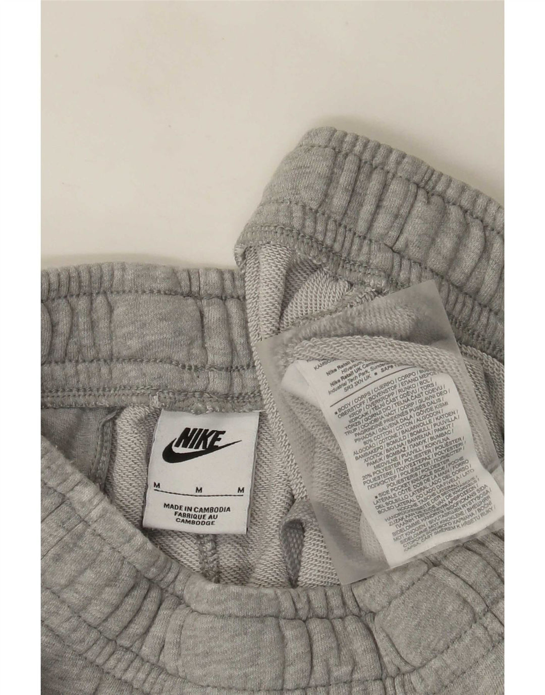 Nike Mens Tracksuit Trousers Joggers Medium Grey Flecked Cotton