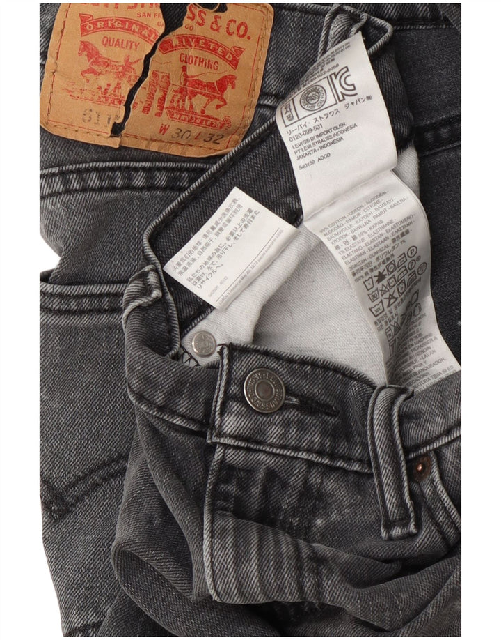Levi's Damen 511 Slim Jeans W30 L28 Graue Baumwolle