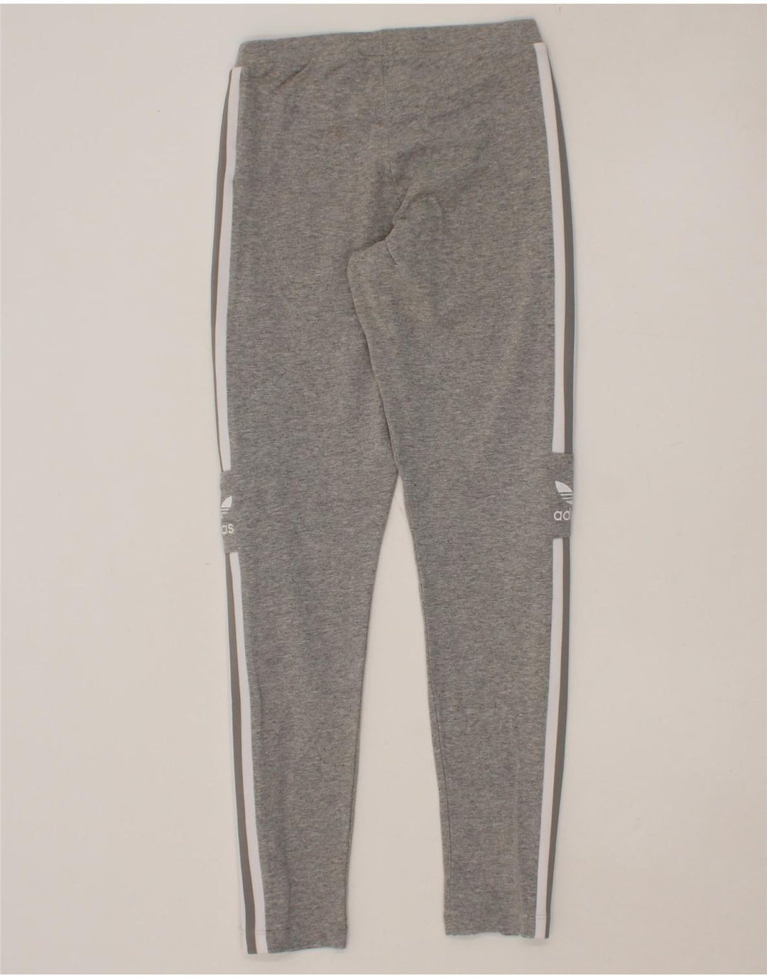 ADIDAS Womens Graphic Leggings UK 8 Small Grey Vintage Adidas and Second-Hand Adidas from Messina Hembry 