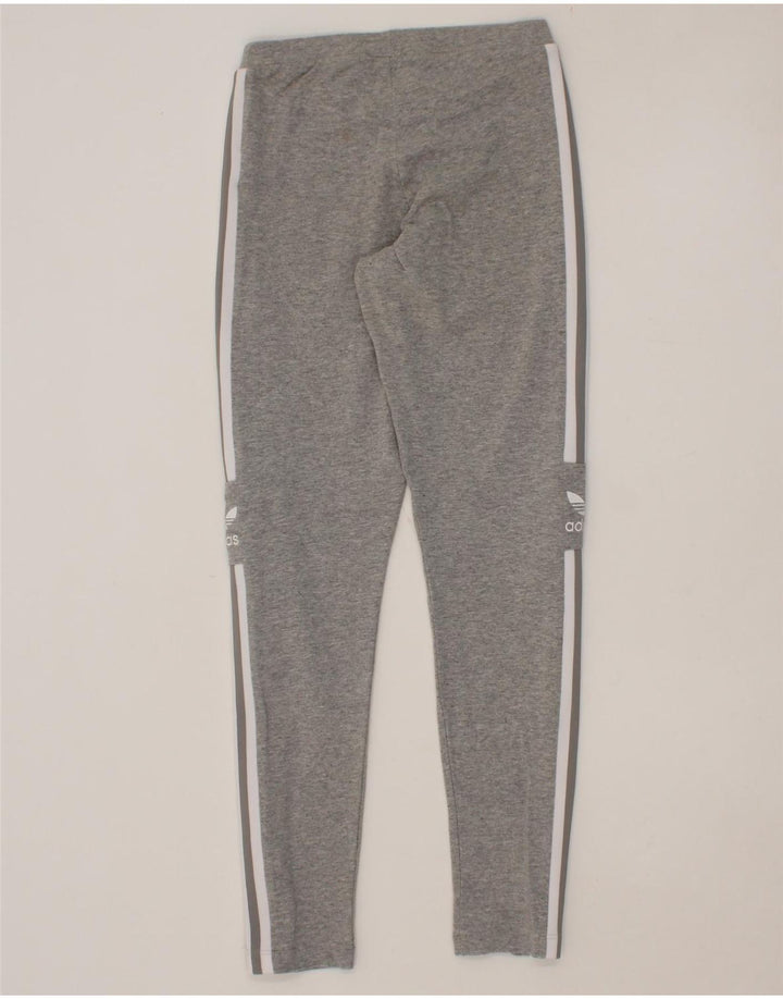 ADIDAS Womens Graphic Leggings UK 8 Small Grey Vintage Adidas and Second-Hand Adidas from Messina Hembry 