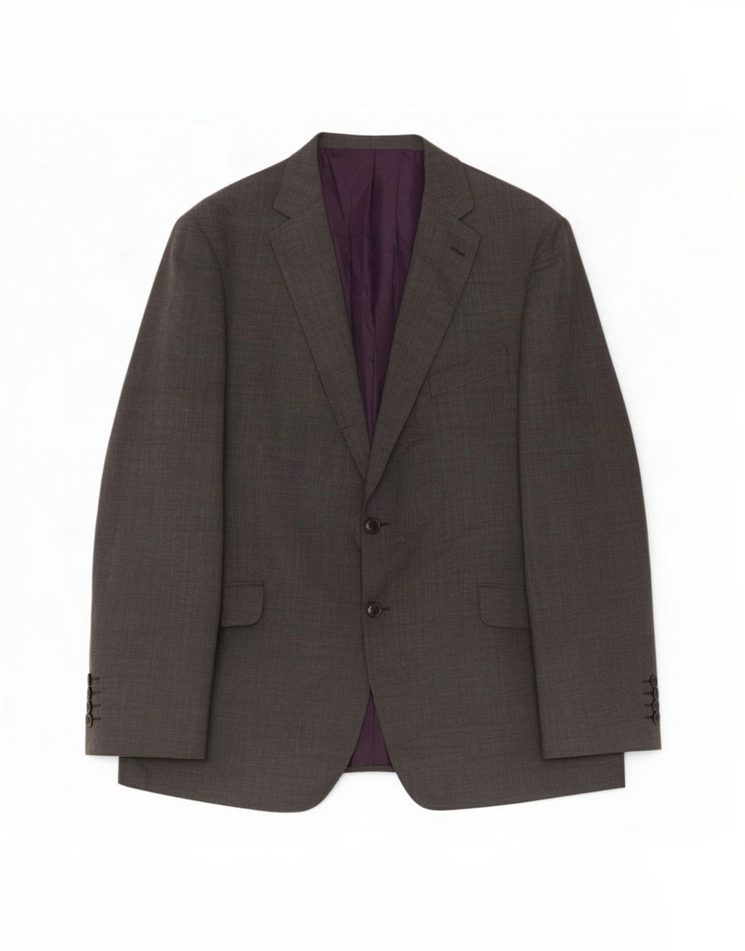 Jaqueta blazer masculina de 2 botões Marks & Spencer Reino Unido 46 XL lã cinza