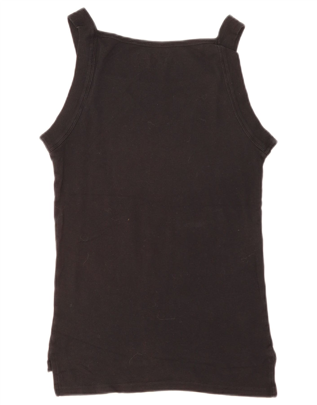 Dickies Womens Slim Vest Top UK 12 Medium Black Cotton