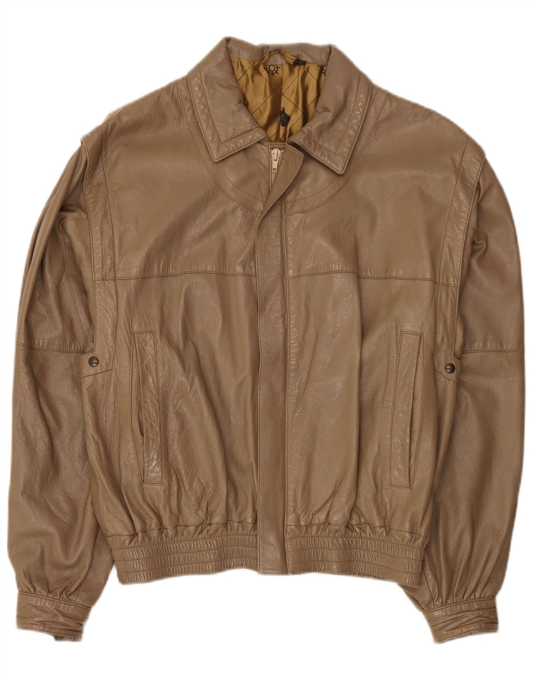 Chaqueta de cuero vintage para hombre Reino Unido 38 Beige medio