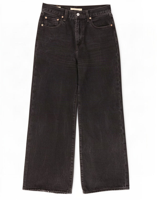 Женские широкие джинсы Levi's Ribcage с высокой посадкой W27 L30, черный хлопок