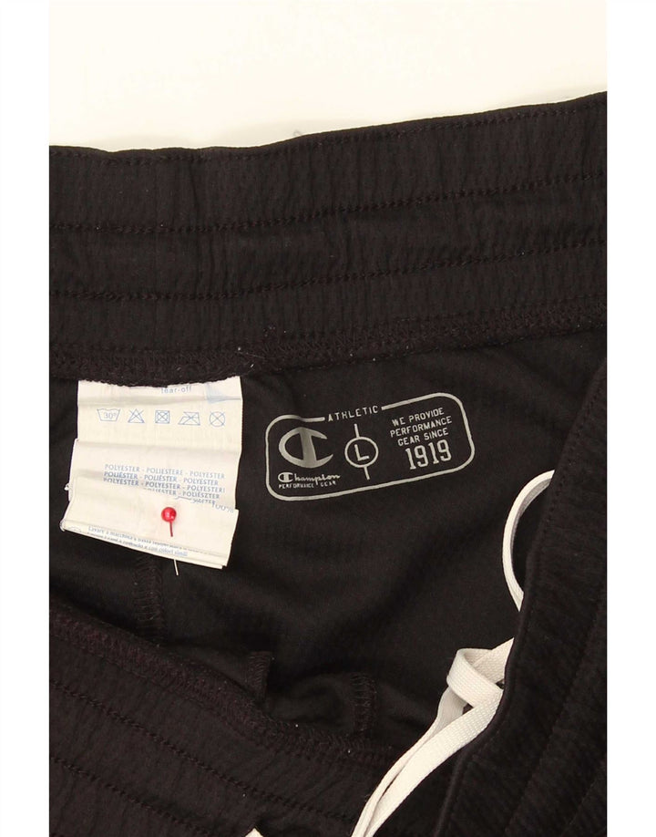 Champion Herre grafiske sportsshorts Large Black Colourblock Polyester