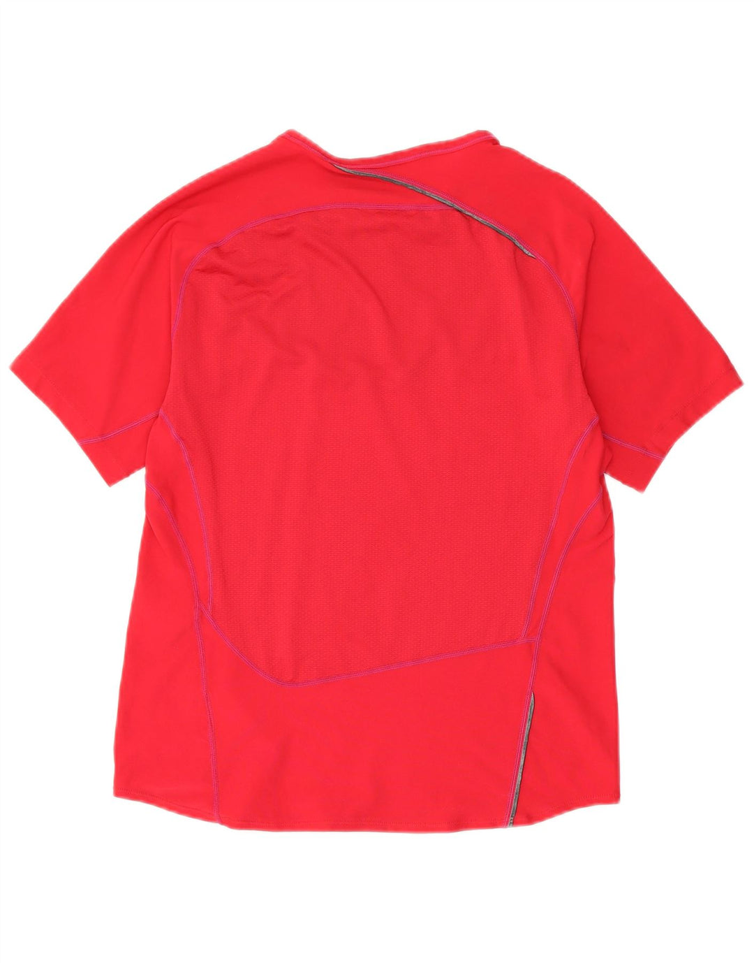 Nike T-shirt top til mænd UK 39/41 Medium Rød Colourblock Polyester
