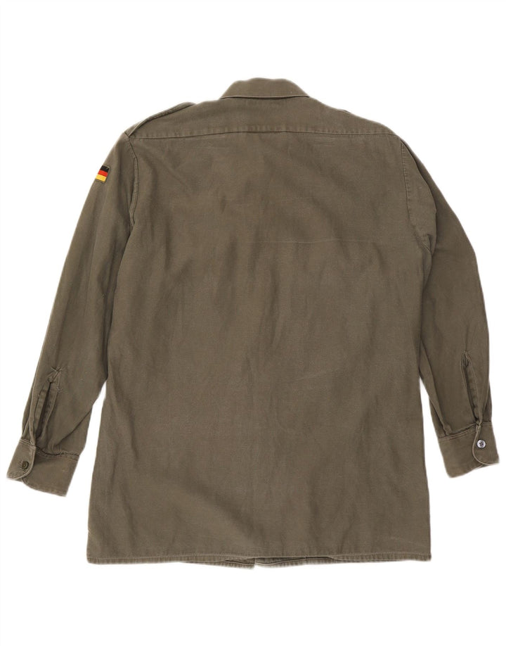 Vintage Mens Military Shirt Size 39/40 Medium Khaki