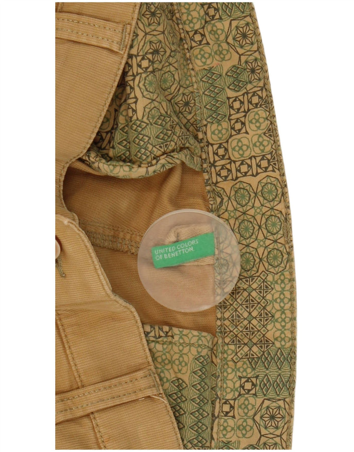 Benetton Mens Straight Cargo Trousers W36 L31 Beige