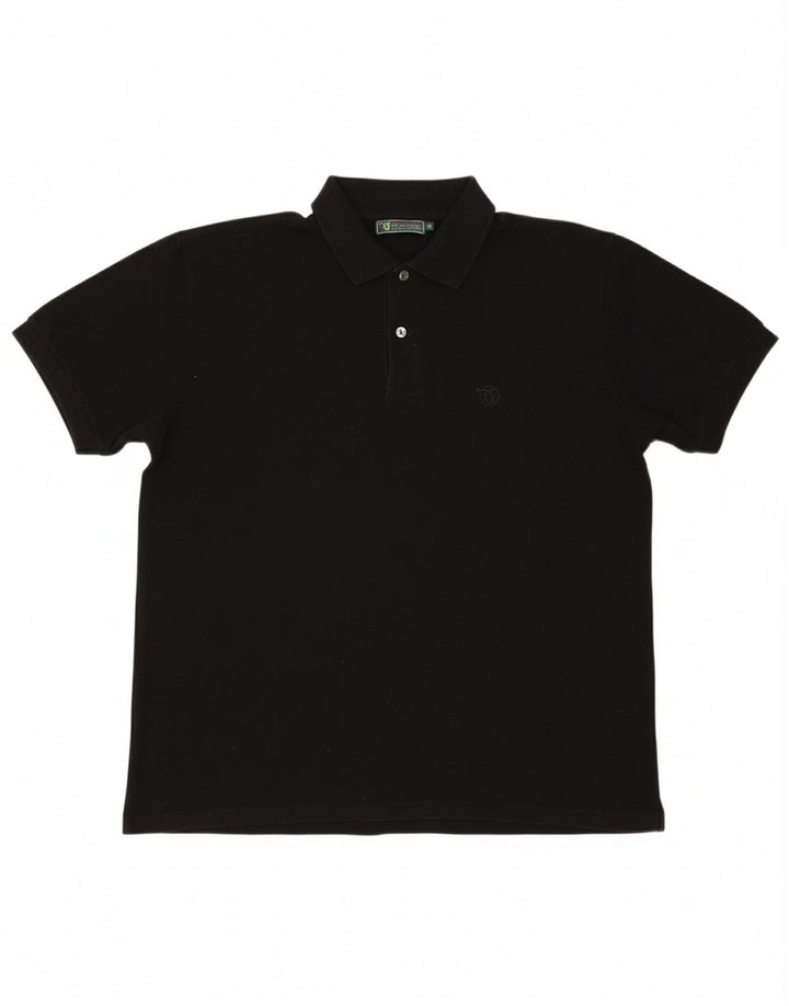 GYMNASIUM Mens Polo Shirt XL Black Vintage Gymnasium and Second-Hand Gymnasium from Messina Hembry 