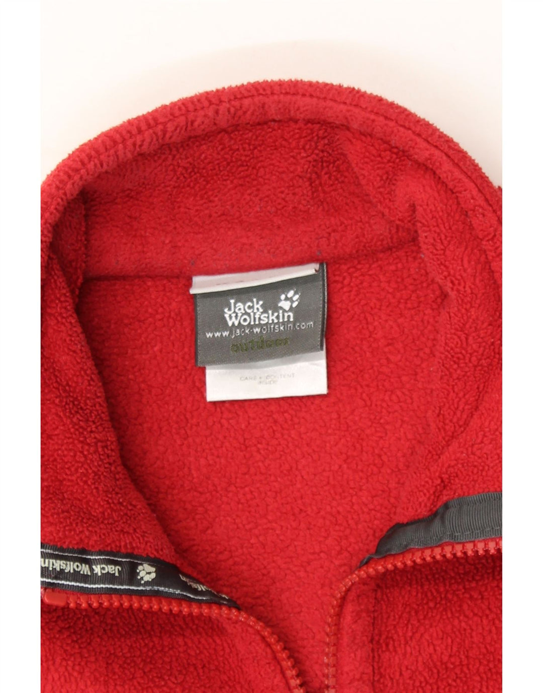 JACK WOLFSKIN Womens Loose Fit Fleece Jacket UK 10 Small Red Polyester Vintage Jack Wolfskin and Second-Hand Jack Wolfskin from Messina Hembry 