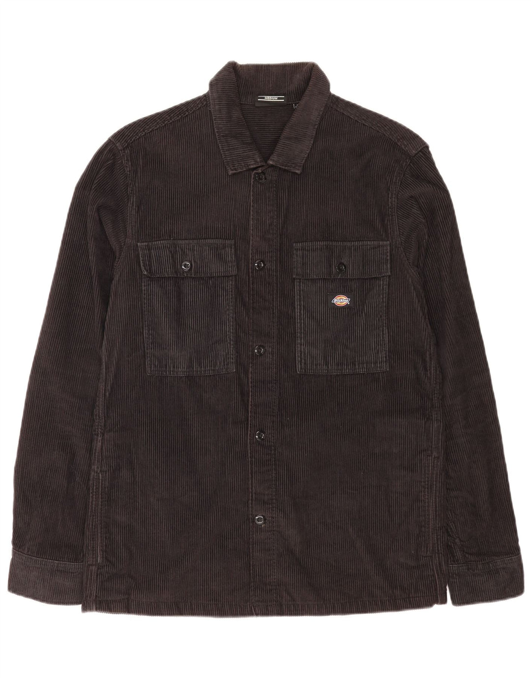 Dickies Mens Overshirt Corduroy Shirt Medium Navy Blue Cotton