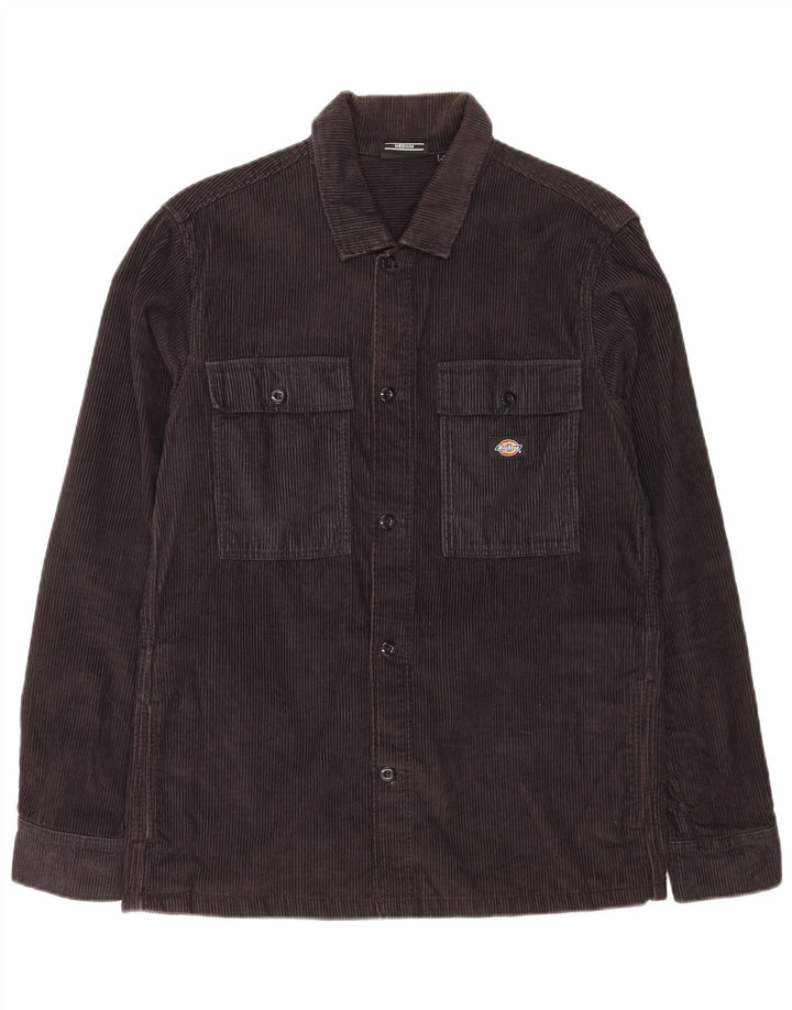 Dickies Mens Overshirt Corduroy Shirt Medium Navy Blue Cotton