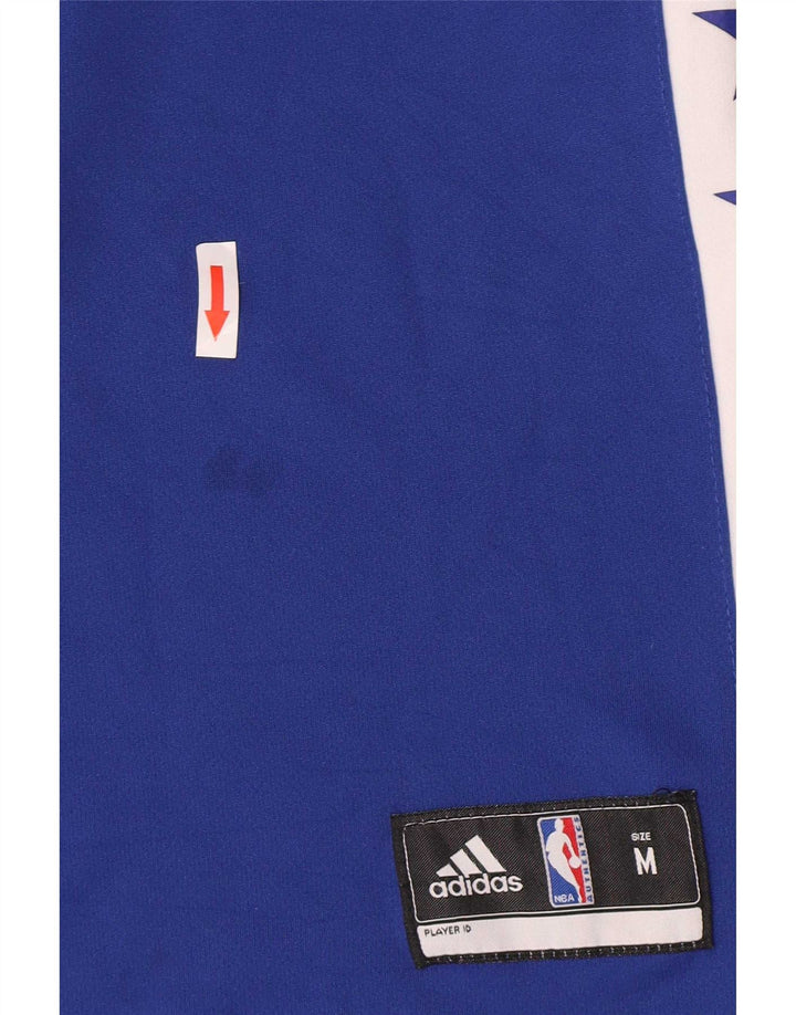Adidas Boys Graphic Vest Top 11-12 Years Medium Blue Colourblock Polyester