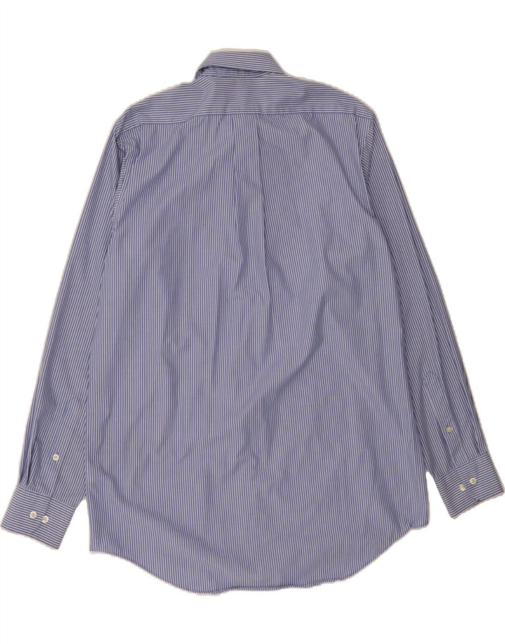 CHAPS Mens Shirt Size 15 15 1/2 Medium Blue Pinstripe Cotton Vintage Chaps and Second-Hand Chaps from Messina Hembry 