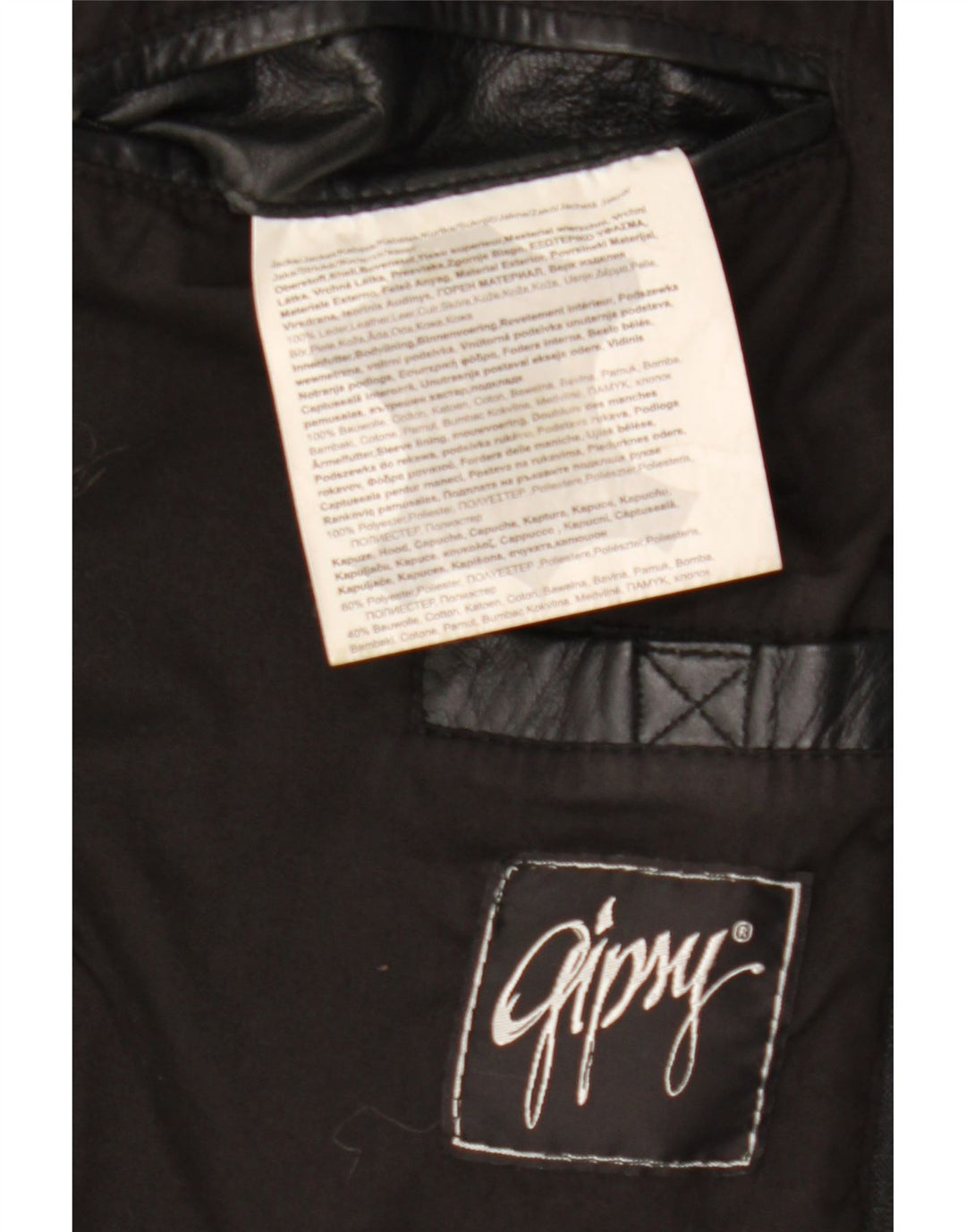 Gipsy Mens Leather Jacket UK 40 Large Black Leather