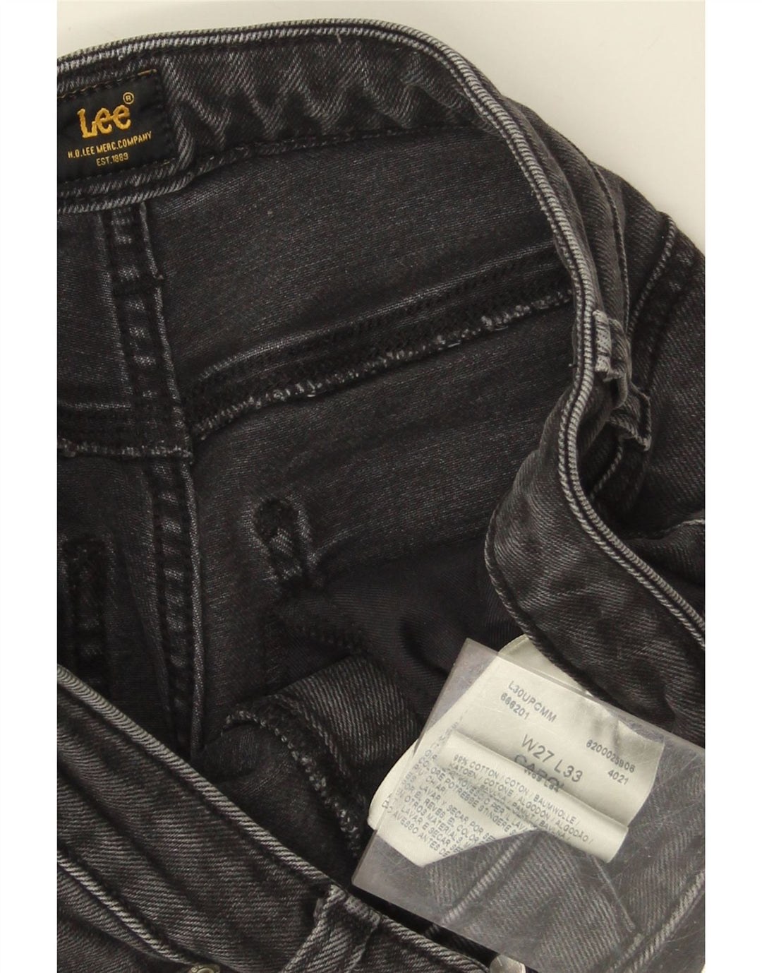 LEE Womens Carol Straight Jeans W27 L29 Grey Cotton Vintage Lee and Second-Hand Lee from Messina Hembry 