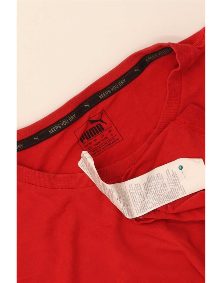 Puma Mens T-Shirt Top Small Red Cotton