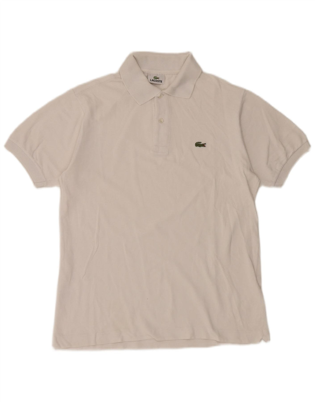 Lacoste Mens Polo Shirt Size 3 Small White Cotton