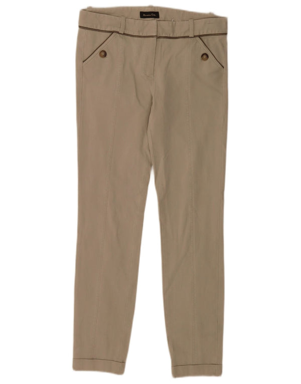 Pantaloni casual skinny da donna Massimo Dutti EU 38 Small W28 L27 Beige