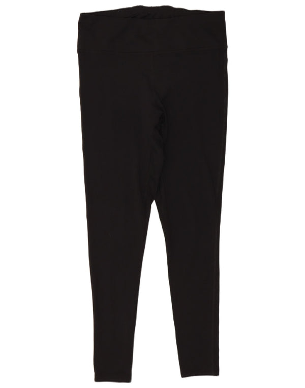 Marks & Spencer Womens Leggings UK 12 Medium Black Polyester