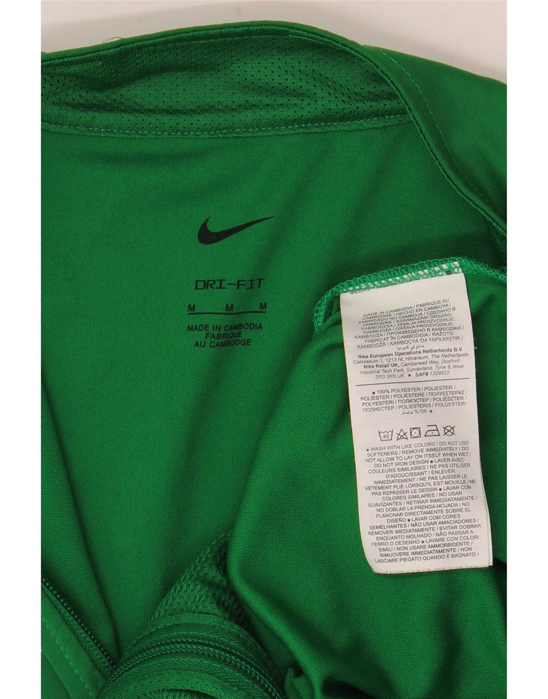 Nike Homme Dri Fit Survêtement Top Veste Vert Moyen Polyester