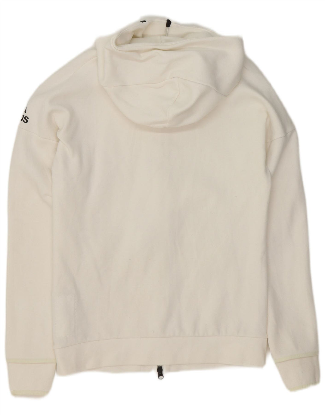 ADIDAS Mens Graphic Zip Hoodie Sweater Small White