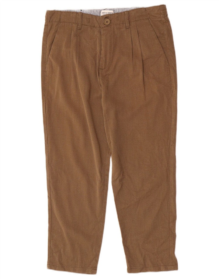 Jack & Jones Herren Pegged Chino Hose W30 L23 Braunes Polyester