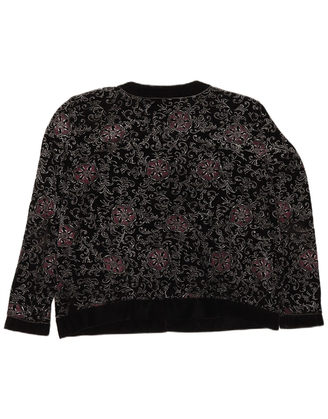 YESSICA Womens Oversized 6 Button Blazer Jacket EU 46 XL Black Floral
