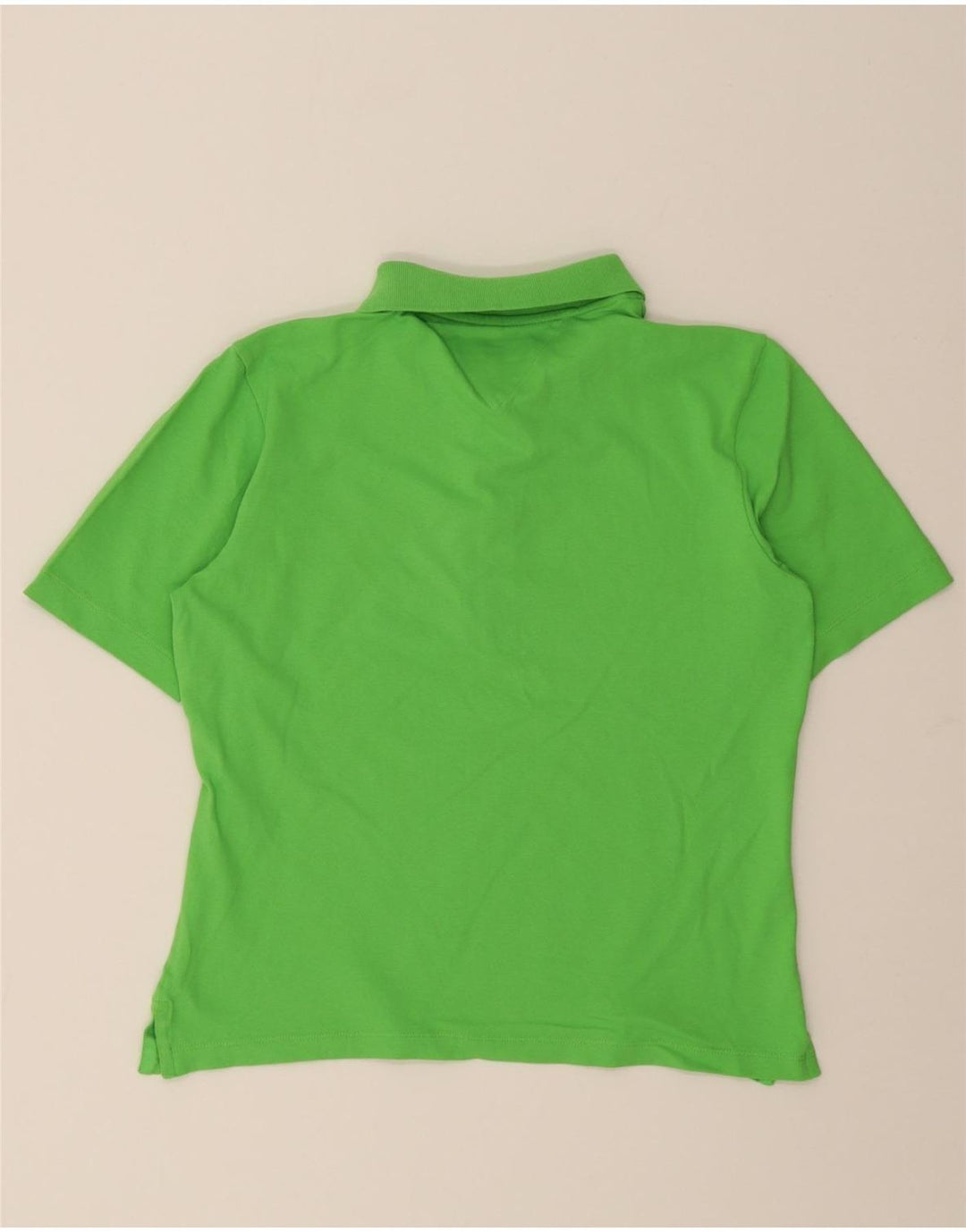 TOMMY HILFIGER Womens Polo Shirt UK 14 Medium Green Vintage Tommy Hilfiger and Second-Hand Tommy Hilfiger from Messina Hembry 