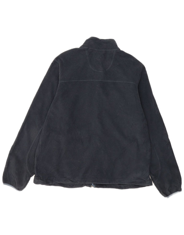 L.L.Bean Mens Fleece Jacket UK 40 Large Navy Blue Polyester