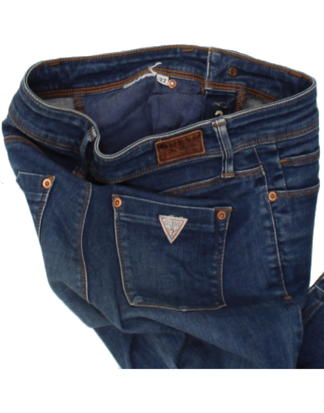 GUESS Womens Skinny Jeans W27 L30 Blue Vintage Guess and Second-Hand Guess from Messina Hembry 