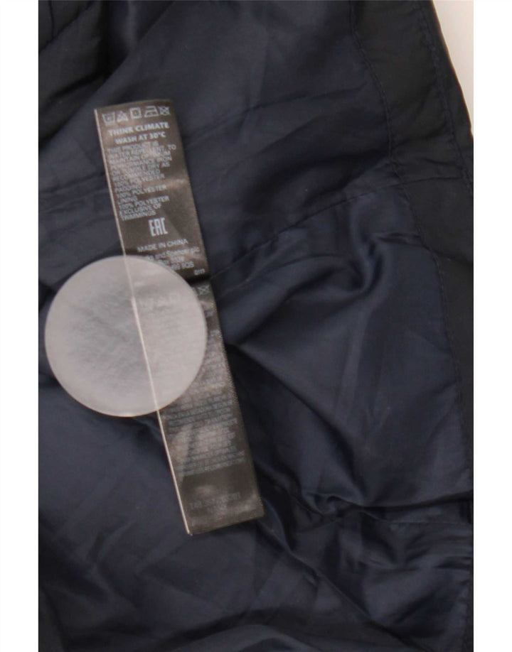 Marks & Spencer Womens Quilted Padded Jacket UK 10 Small Navy Blue