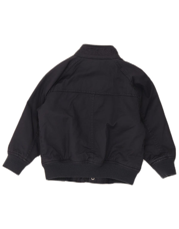 Ben Sherman Boys Graphic Bomber Jacket 3-4 Years Navy Blue Cotton