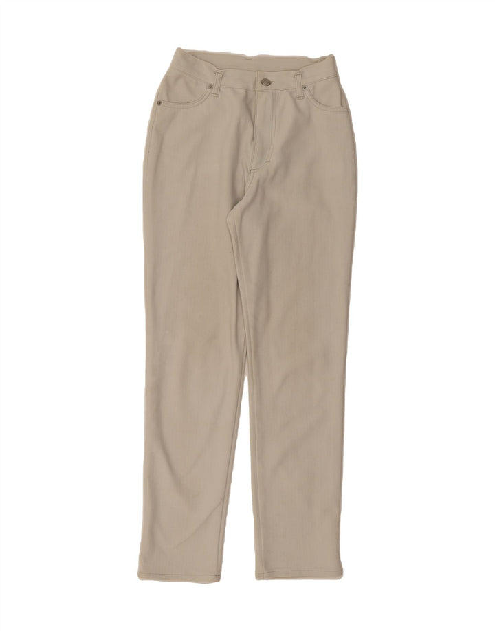 OUTRAGE Womens Straight Casual Trousers W30 L29 Beige Polyamide Vintage Outrage and Second-Hand Outrage from Messina Hembry 
