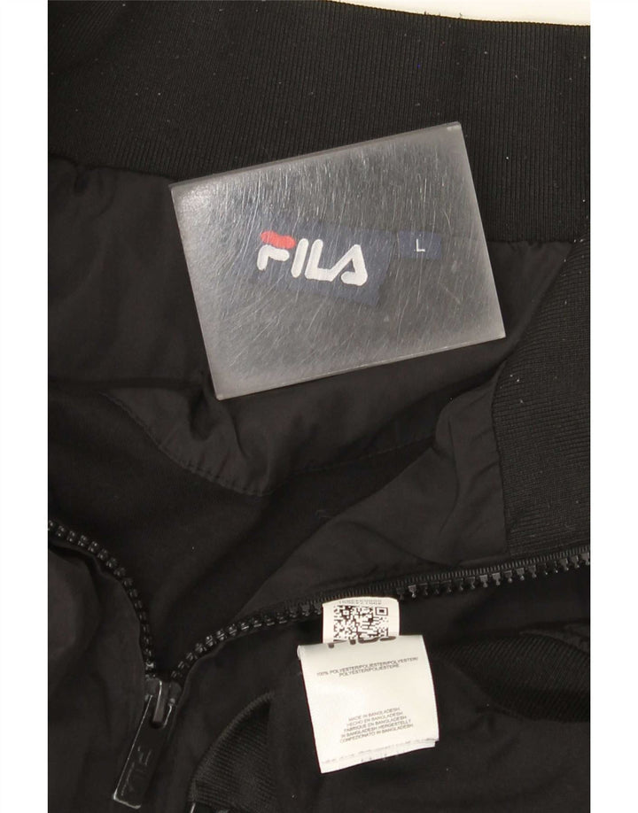 Giacca bomber da uomo Fila UK 40 Large Nero Colourblock Poliestere
