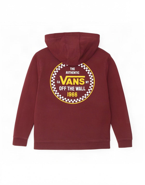 Vans Boys Graphic Hoodie Jumper 10-11 Years Medium Burgundy Cotton