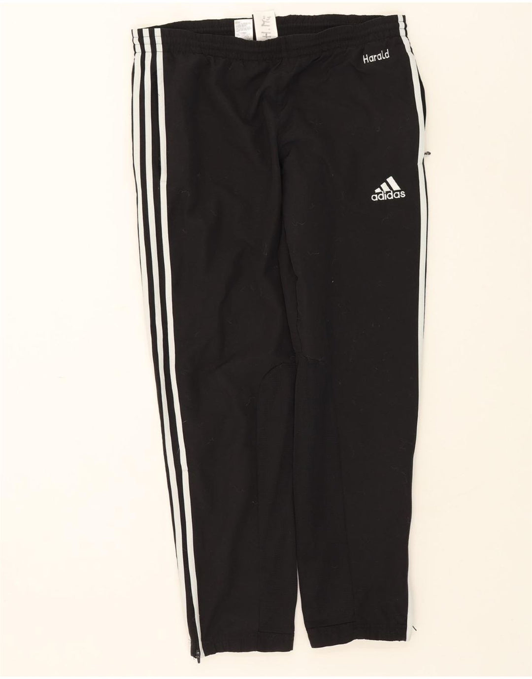 ADIDAS Mens Tracksuit Trousers UK 40/42 Medium  Black Polyester Vintage Adidas and Second-Hand Adidas from Messina Hembry 