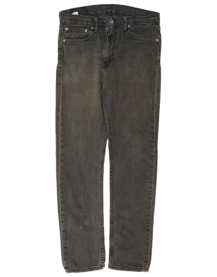 Levi's Womens Straight Jeans W31 L29 Grey Cotton