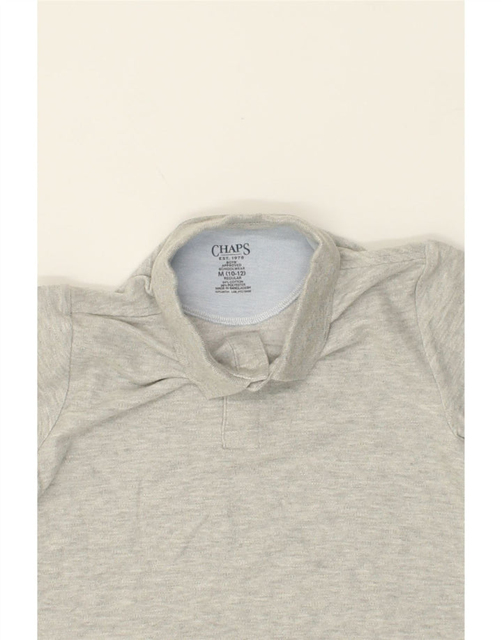CHAPS Boys Polo Shirt 10-11 Years Medium Grey Cotton Vintage Chaps and Second-Hand Chaps from Messina Hembry 